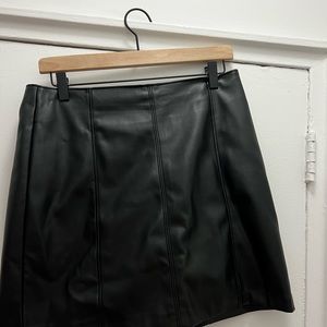 Abercrombie black vegan leather skirt